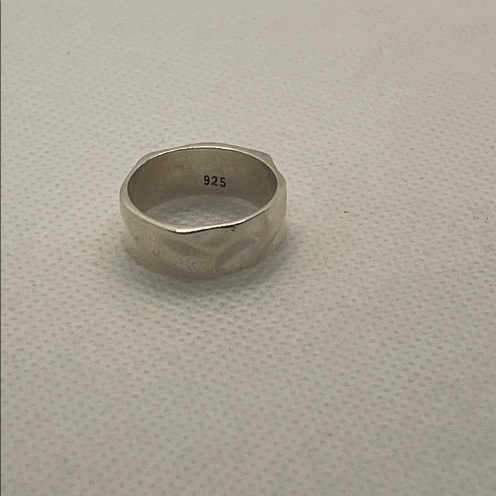925 Silver Modernist Stacking Ring - image 1